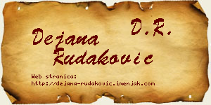 Dejana Rudaković vizit kartica